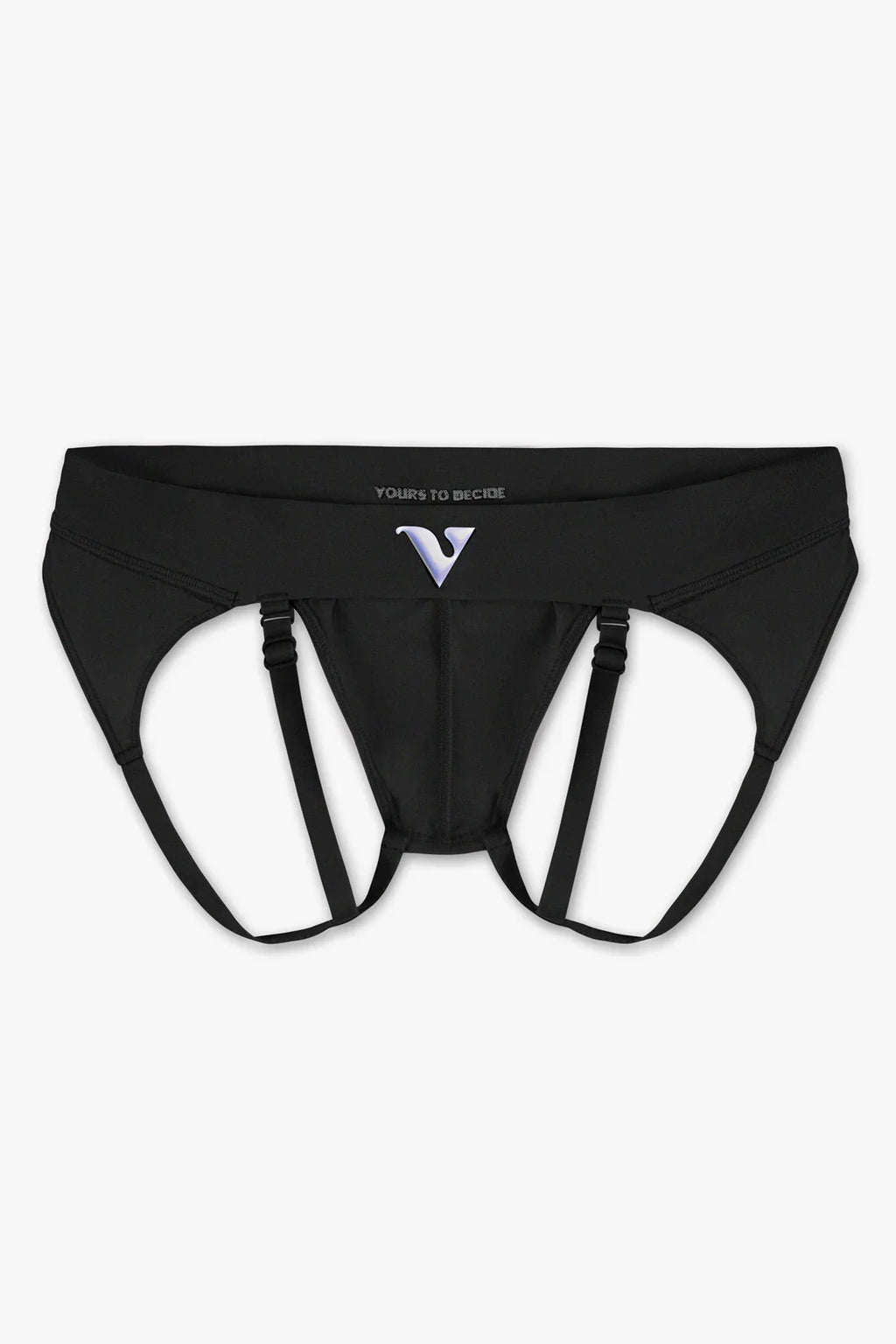 Mens Medium - JockVStrap Sheer Briefs - Black