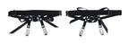 Laced Up Garters - Black