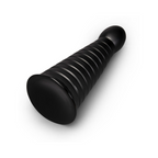 CONE - 10" TAPERED & RIBBED DILDO WITH SUCTION CUP