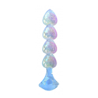 COTTON CANDY- JOY GEMS- PEARL DIPPER. Anal Beads with Ring Handle. Liquid Silicone. Glitter Encased Sparkles.