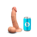b-vibe Slipskin Realistic Silicone 8" Dildo – Curvy Mocha
