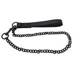 Leather Lead - Black with Black