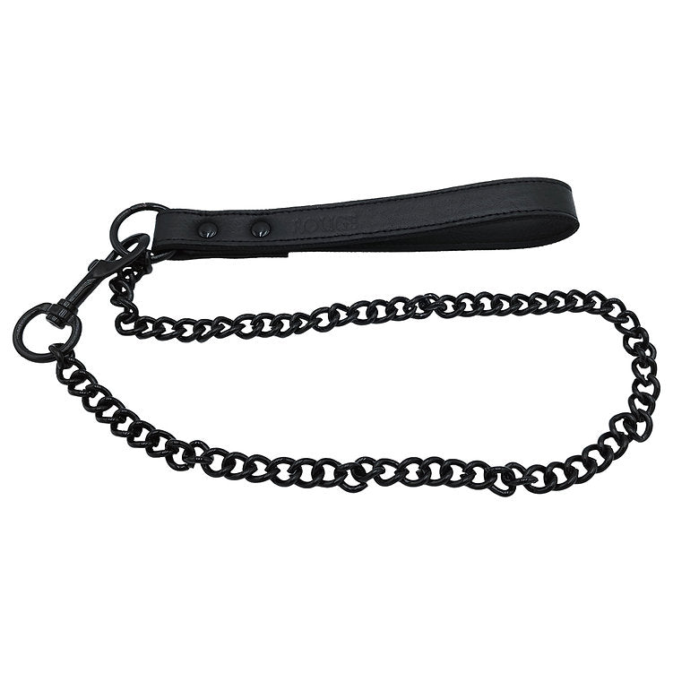 Leather Lead - Black with Black
