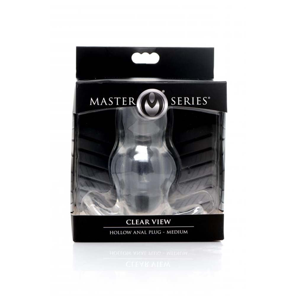 Clear View Hollow Anal Plug - Medium