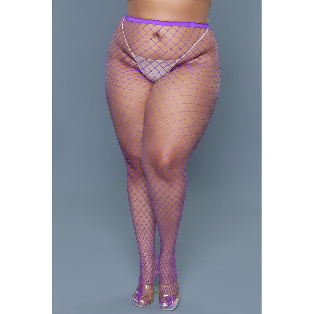 Can't Back Down Pantyhose -Purple-Queen