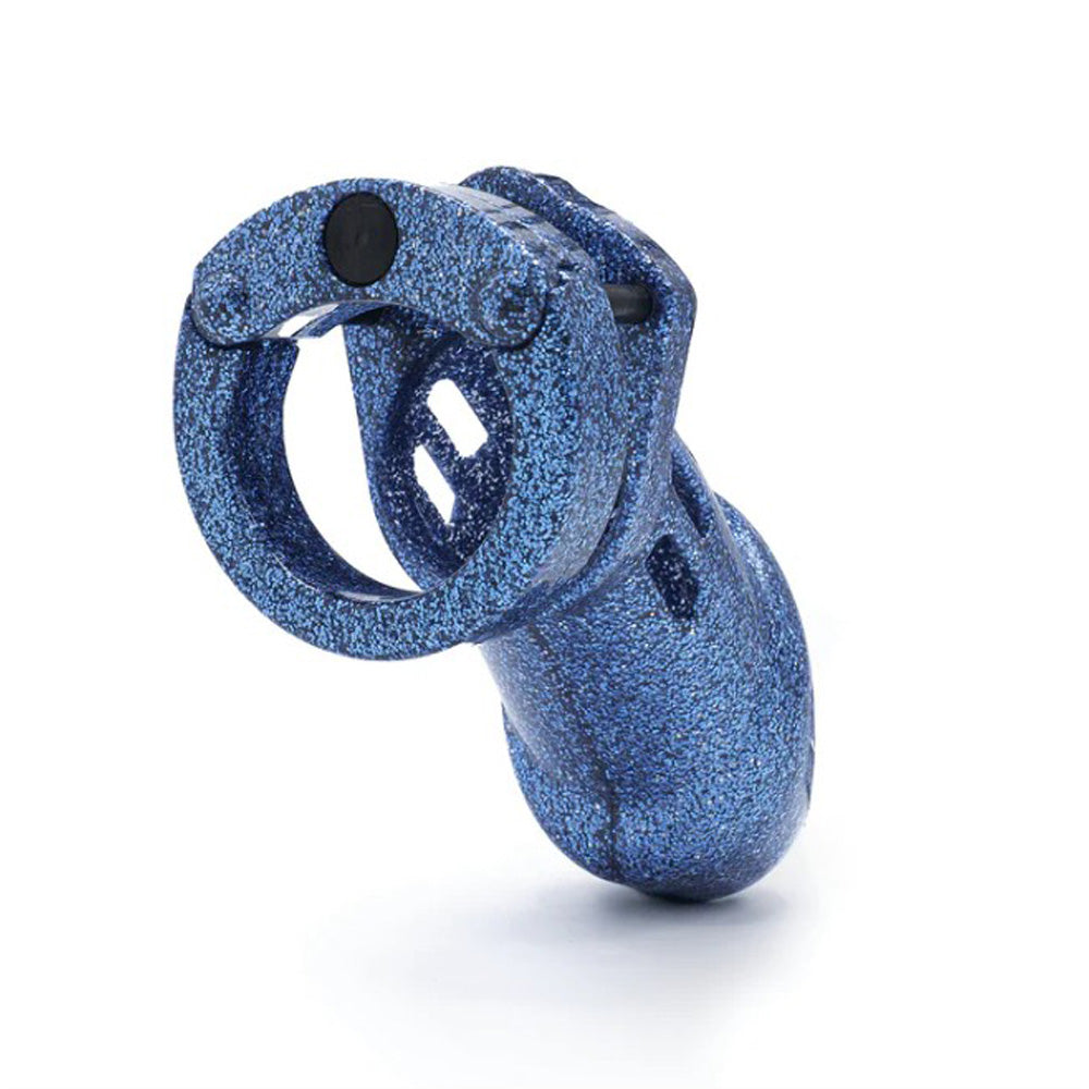 CB-6000 Cock Cage Chastity Kit - Blue Glitter