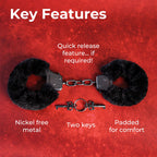 SEI MIO Cuff Love Furry Metal Handcuffs