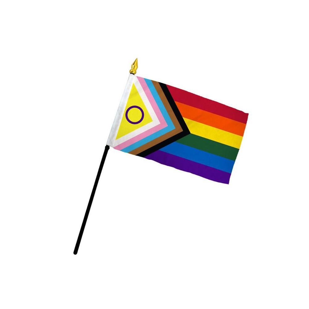 Inclusive Pride 4" x 6" Stick Flag