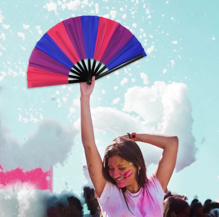 Bisexual Pride X-Large Hand Fan