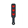 Enamel Pin: Heart Paddle - Black/Red *