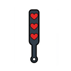 Enamel Pin: Heart Paddle - Black/Red *