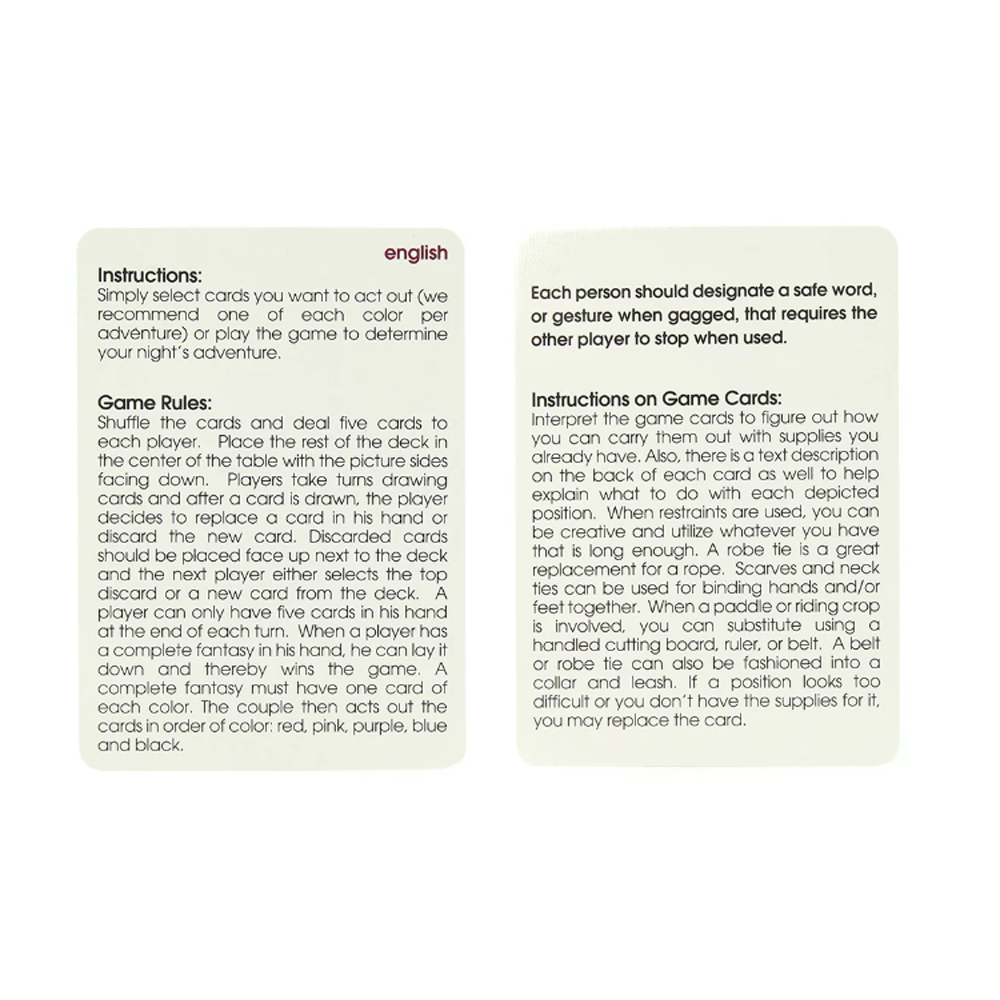 50 Positions of Bondage Card Game