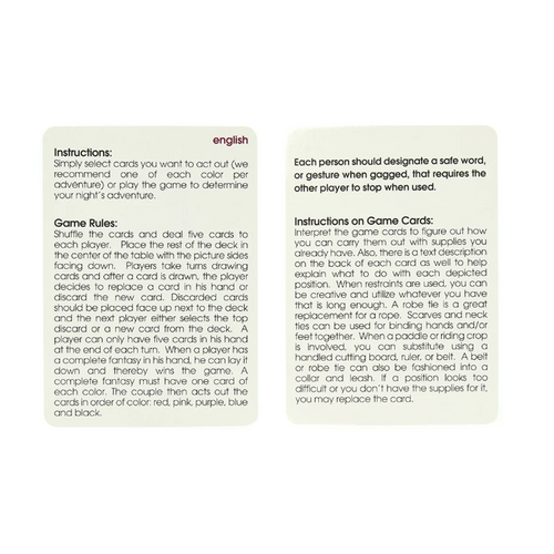 50 Positions of Bondage Card Game