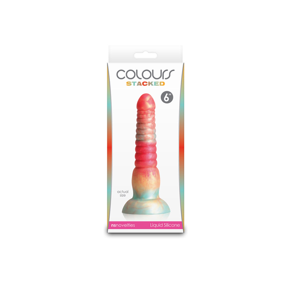 Colours - Stacked - 6" Dildo - Red/Gold