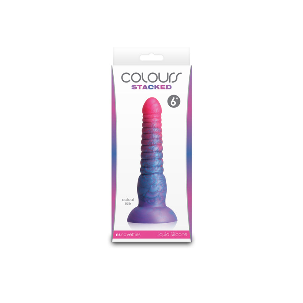 Colours - Stacked - 6" Dildo - Pink/Blue