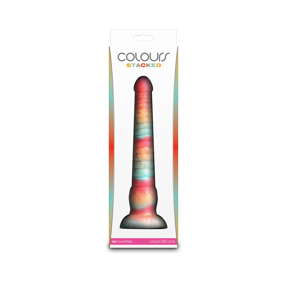 Colours - Stacked - 9" Dildo - Red/Gold
