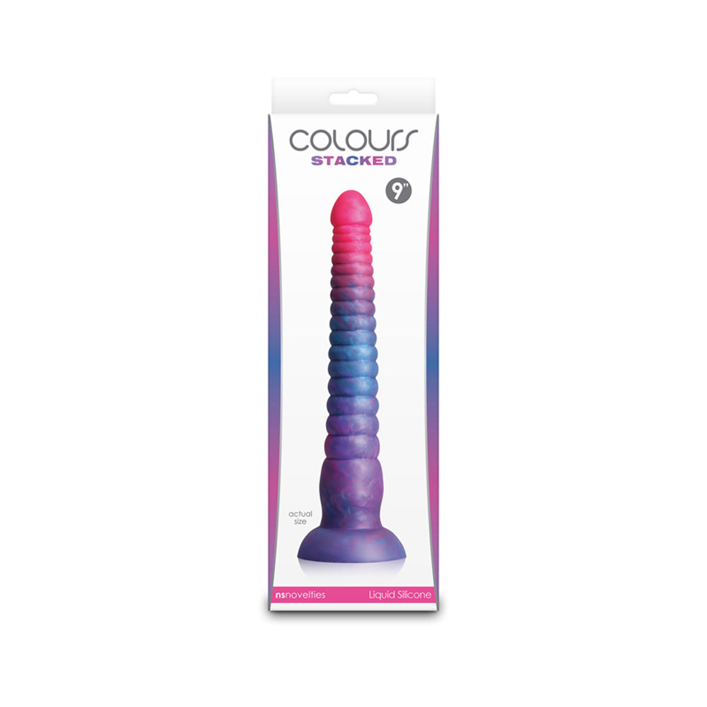 Colours - Stacked - 9" Dildo - Pink/Blue