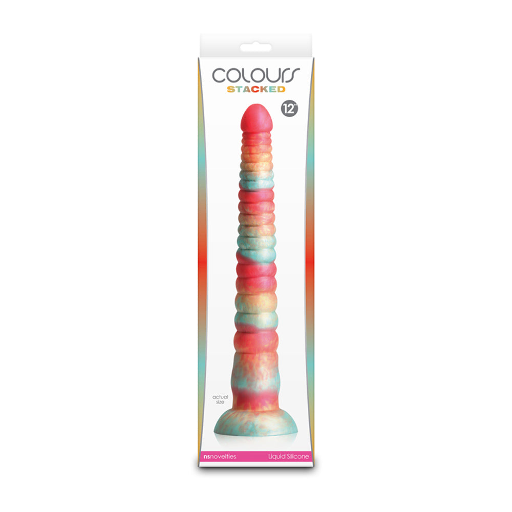 Colours - Stacked - 12" Dildo - Red/Gold
