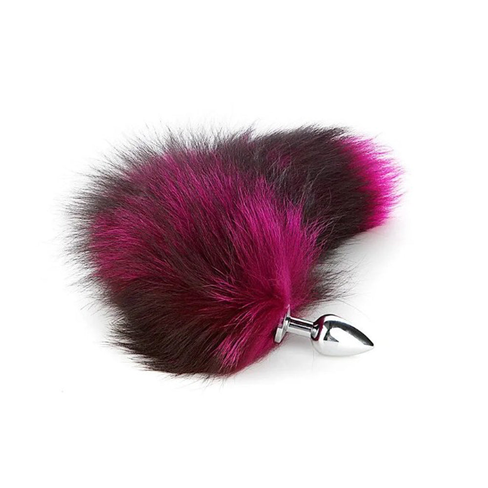 Real Fox Tail Plug - Large - Pink