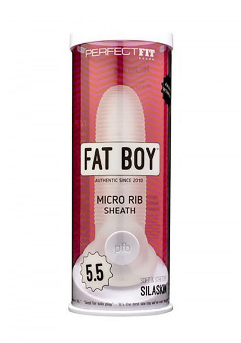 Fat Boy™ Ribbed Sheath 5.5" - Clear