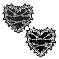 Barbed Wire Heart Pasties Reflective