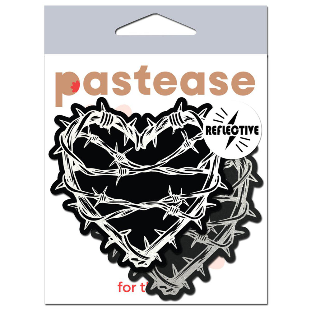 Barbed Wire Heart Pasties Reflective