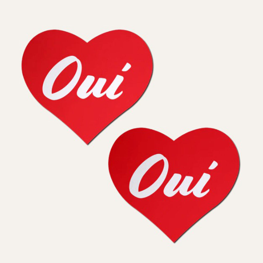 Red Oui Oui Heart Pasties by JennaJean8