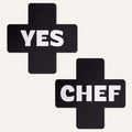 Black & White Yes Chef Pasties by JennaJean8