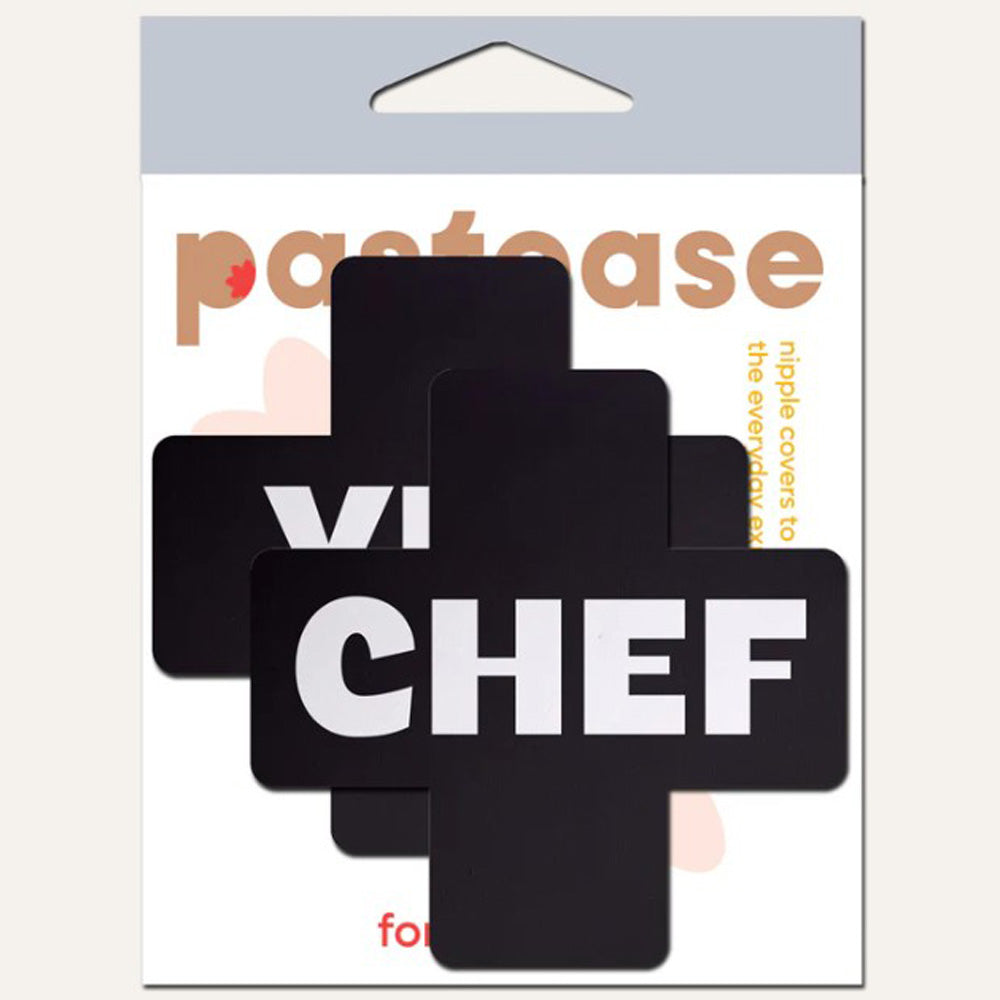 Black & White Yes Chef Pasties by JennaJean8