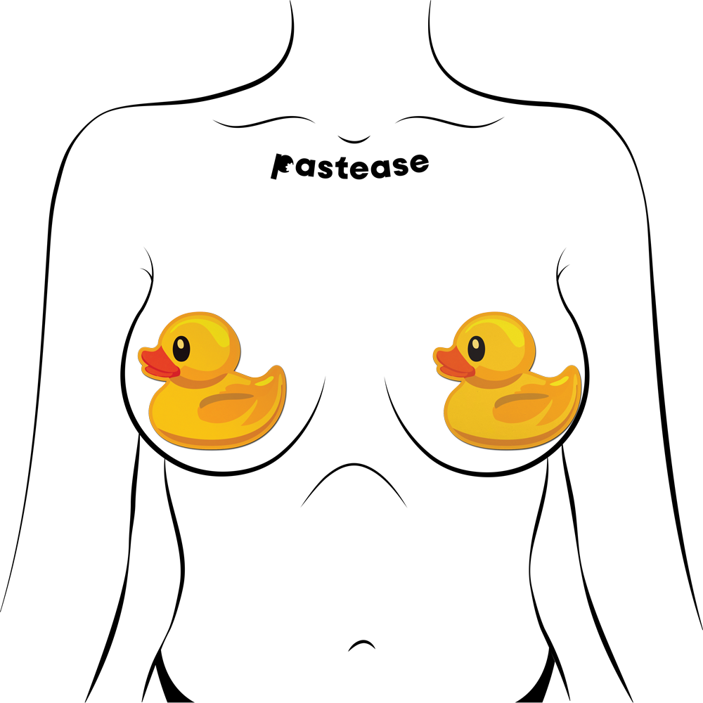 Rubber Duck Breast Pasties in Bright Yellow