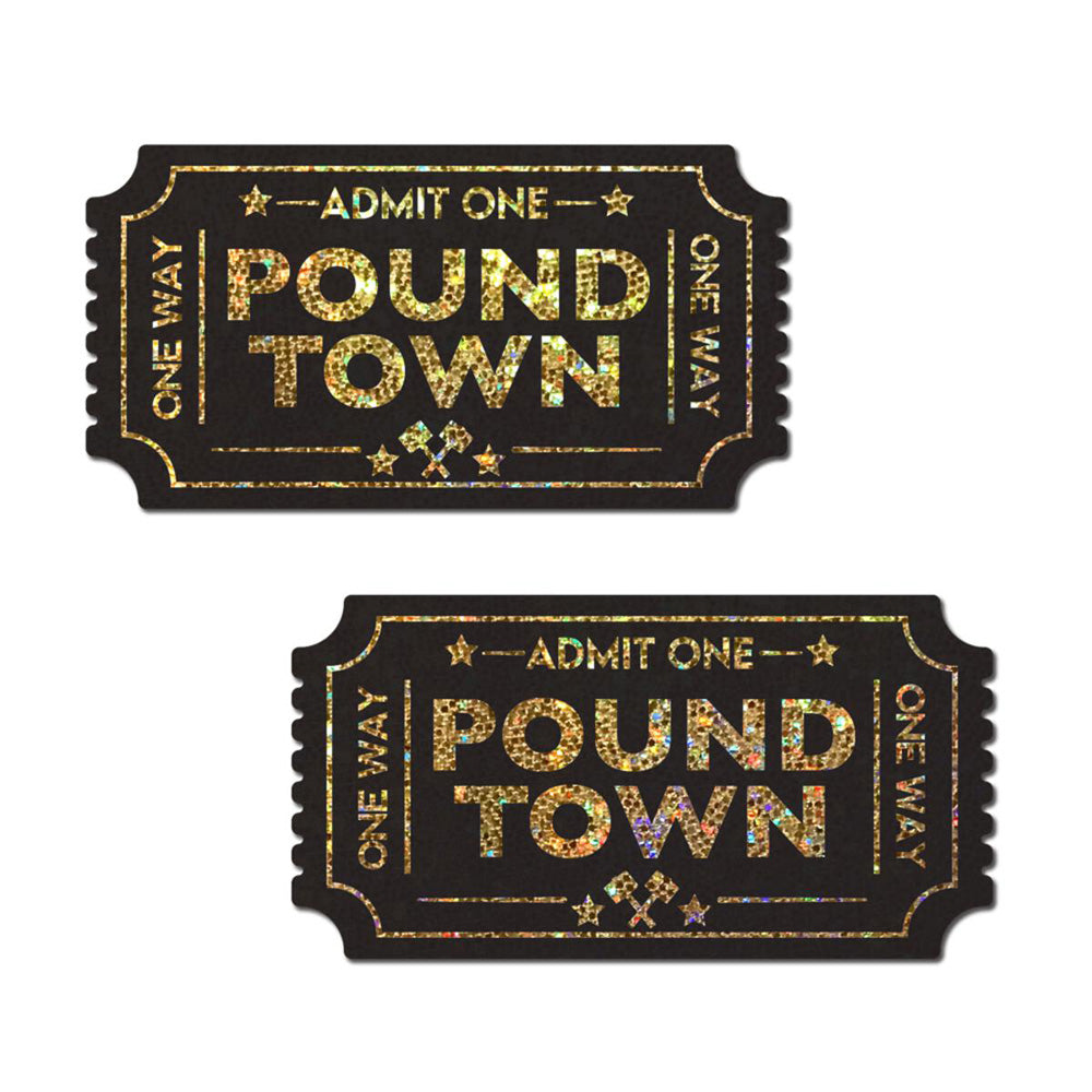Pound Town Pasties: One-Way Ticket to Pound Town Gold Glitter