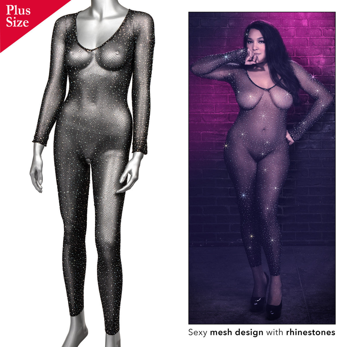 Radiance Crotchless Full Body Suit Plus*