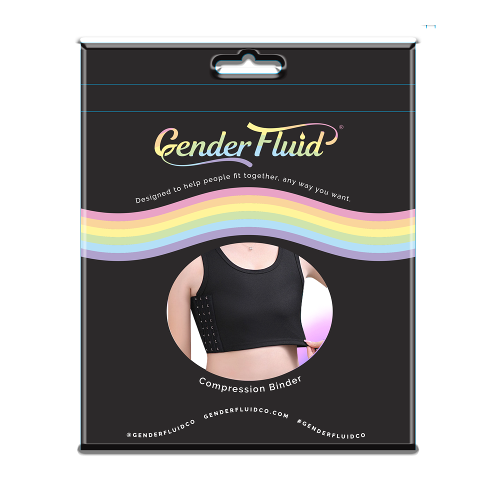 Gender Fluid Chest Binder Black- 3XLarge