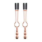 SELOPA - Beaded Nipple Clamps -Rose Gold