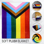 Rainbow Polar Fleece Blanket 50" x 60"