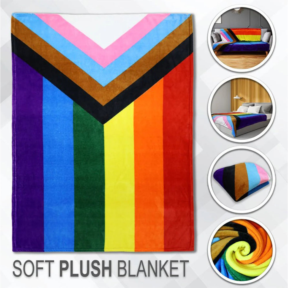 Rainbow Polar Fleece Blanket 50" x 60"