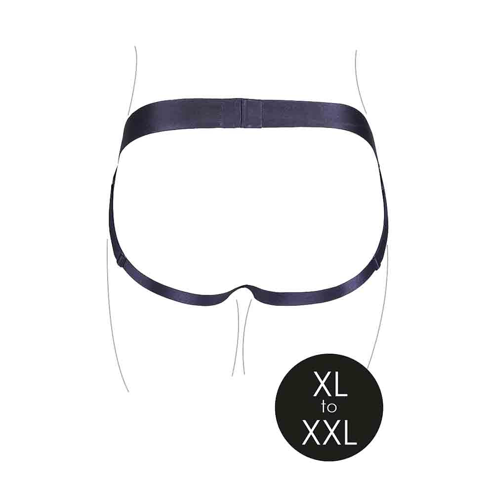 Vibrating Strap-on Open-Back Panty XL/2X