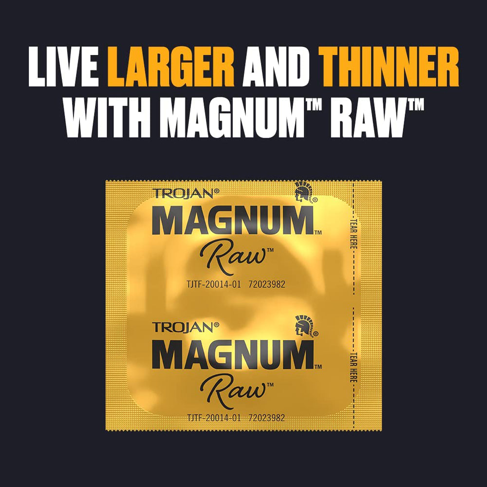 Trojan Magnum Raw Condoms - 10pk