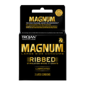 Trojan Magnum Lubricated Ribbed - 3 pk