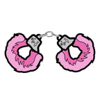 Enamel Pin: Fuzzy Handcuffs - Large Pink *