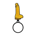 Gold Glitter Dildo Keychain *