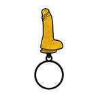 Gold Glitter Dildo Keychain *