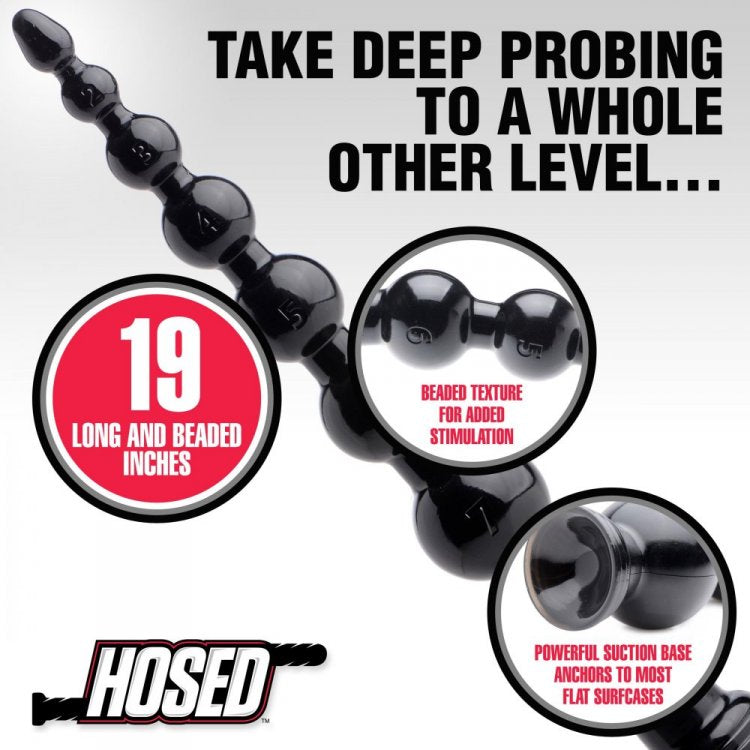 Hosed 19" Graduated Beaded Anal Snake