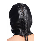 Strict Zip Front Bondage Black Hood *
