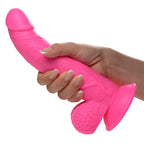 POP 7.5" Dildo with Balls - Pink