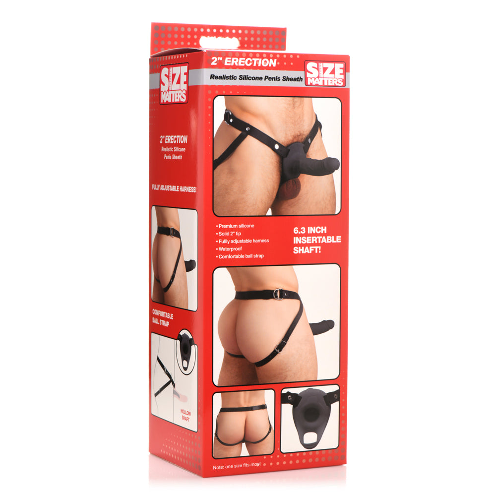2" Erection Realistic Sheath - Black