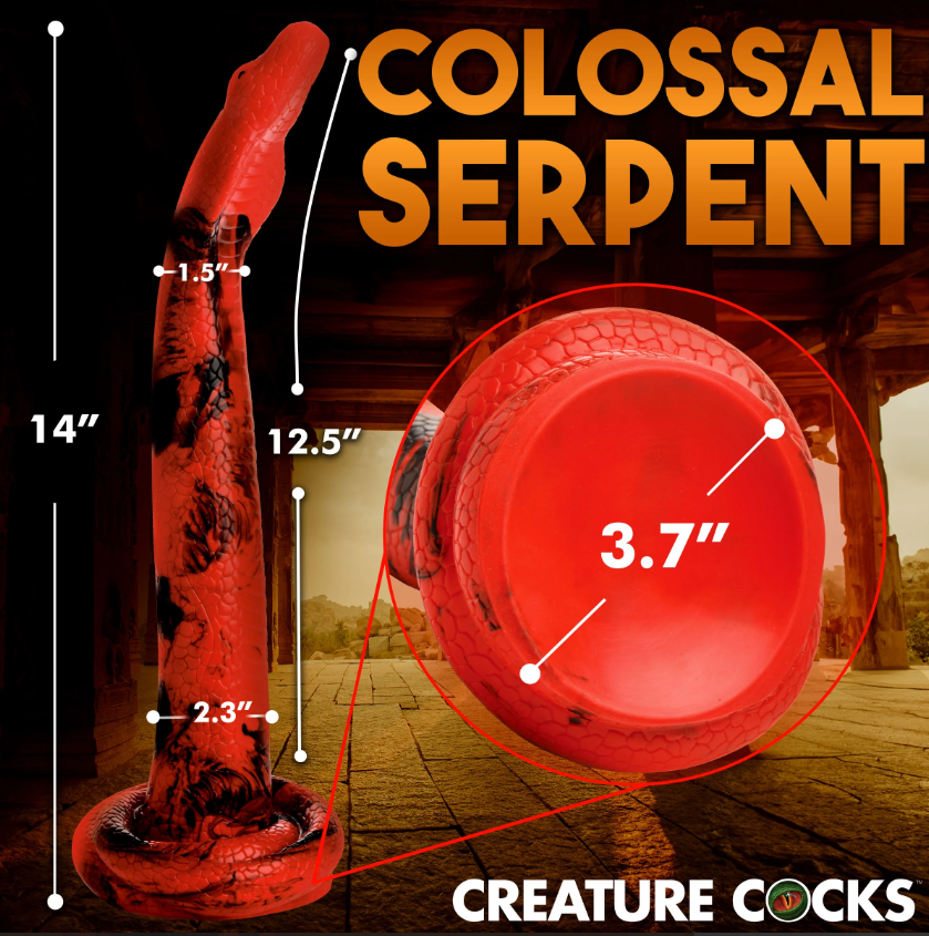 King Cobra - Large 14" Silicone Dong