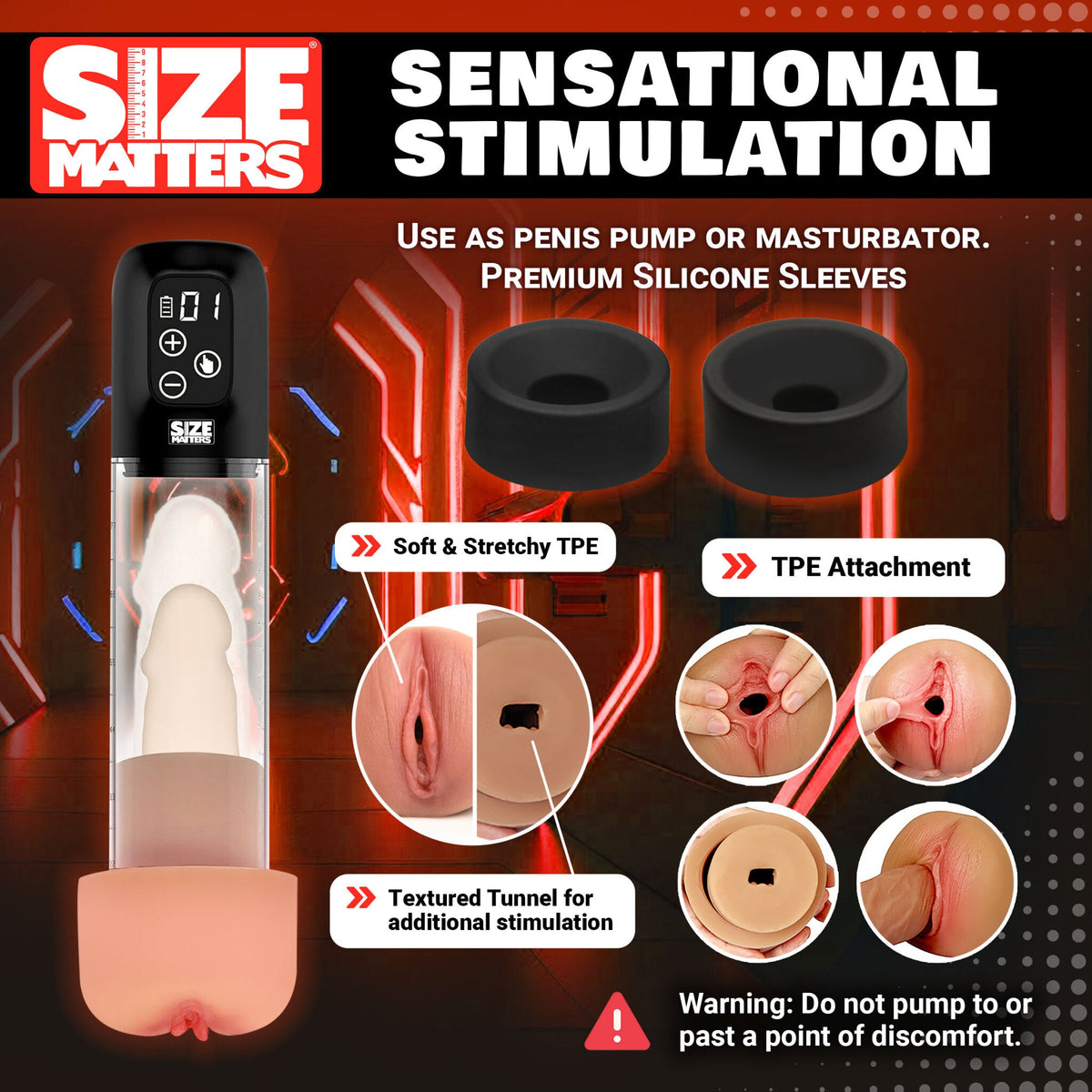 5X Sucking Penis Pump W/ Attachments