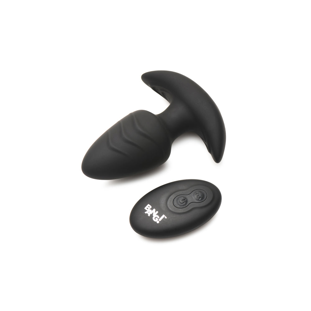 Rotating & Vibrating Silicone Plug w R/C