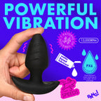 Rotating & Vibrating Silicone Plug w R/C